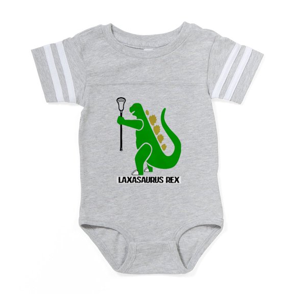 CafePress - Lacrosse_Laxasaurusrex - Cute Infant Baby Football Bodysuit