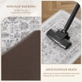 thumbnail image 5 of BERTHMEER Kitchen Rugs for Floor 2 Piece, 17.3"x30"+17.3"x47" Anti Fatigue Waterproof Black Kitchen Mats, Non Slip Comfort Standing Mat Rug for Home, Sink, Laundry, Black, 5 of 7