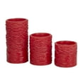 thumbnail image 6 of DecMode 6", 4", 3"H Textured Unscented Wax  Flameless Candle with Remote Control (Set of 3), 6 of 8