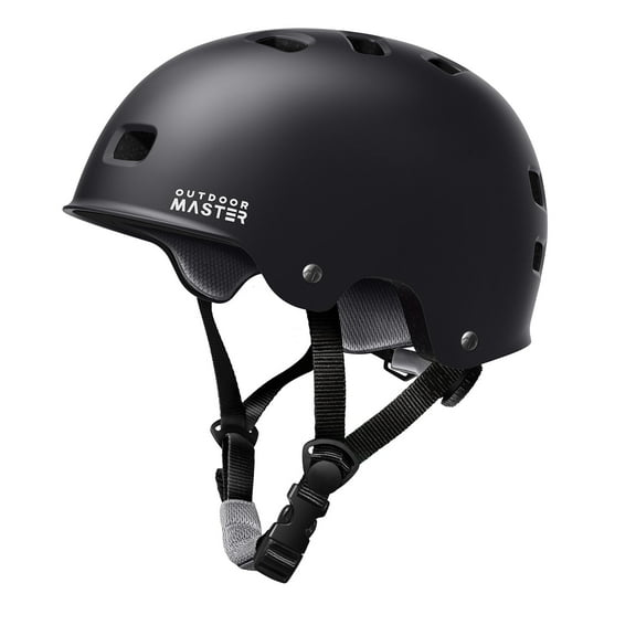 OutdoorMaster Skateboard Cycling Helmet - Two Removable Liners Ventilation Multi-Sport Scooter Roller Skate Inline Skating Rollerblading for Kids, Youth & Adults