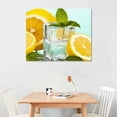 thumbnail image 2 of PRATYUS Canvas Print Canvas Wall Art Picture 20x16in for Living Room Bedroom Fall Decor Lemon and Ice 20x16in, 2 of 3