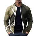 thumbnail image 2 of LOVZFMLL Jackets for Men Pullover Sweater Stand Collar Elastic Solid Color Half Sweater For Men Stand-up Collar Sweater, 2 of 5