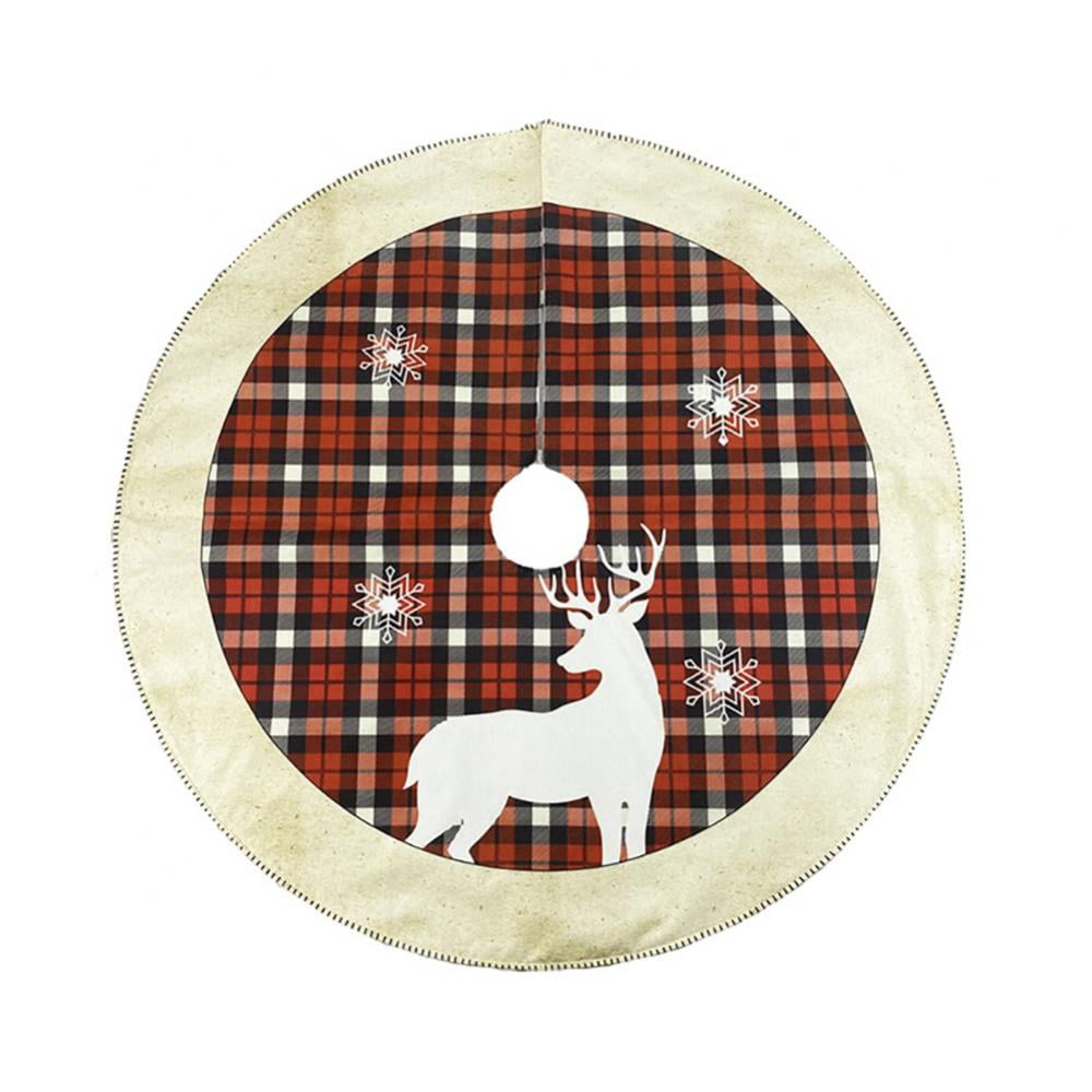 Bangus Christmas Tree Skirt with Snowflake,Elk Pattern and Lattice ...