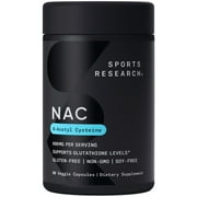 Sports Research Vegan NAC (N-Acetyl Cysteine) 600mg, 90 Count