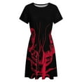 thumbnail image 4 of BE MY LOBSTER Dress Fashion Beach Short Sleeve Dresses Female Party Printed Sundress, 4 of 7