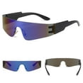 thumbnail image 2 of TIEVOSA Lunettes de Soleil Style Punk UniRimless Design à Carreaux Oeil Mode Coloré (Bleu), 2 of 4
