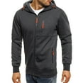 thumbnail image 1 of Faithtur Hommes Pull Fermeture Éclair Veste de Loisirs Plein Chaud Top, 1 of 5