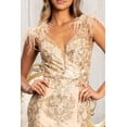 thumbnail image 3 of Women's Elizabeth K Feather Glitter Mermaid Dress Gl1983 Royal Blue Size 3XL, 3 of 3