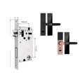 thumbnail image 2 of Door Lock, Security Biometric Fingerprint Smart Door Handle Tuya Electronic Intelligente Card Key Wood Door Lock for Home ,Easy to Install, 2 of 7
