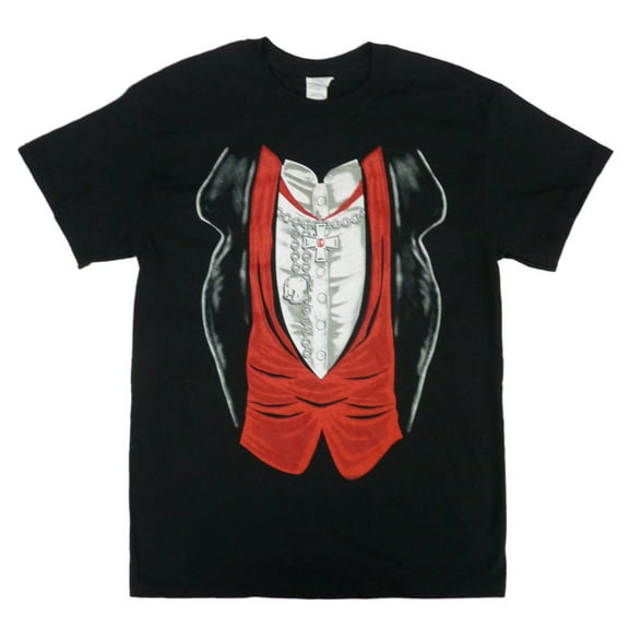 Halloween Mens Black Dracula Vampire Costume T-Shirt L