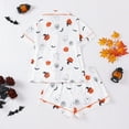 thumbnail image 4 of Censtreet Pajamas Set for Women Short Sleeve Sleepwear Halloween Button Down Pjs Soft 2 Piece Lounge Sets S-XXL, 4 of 6
