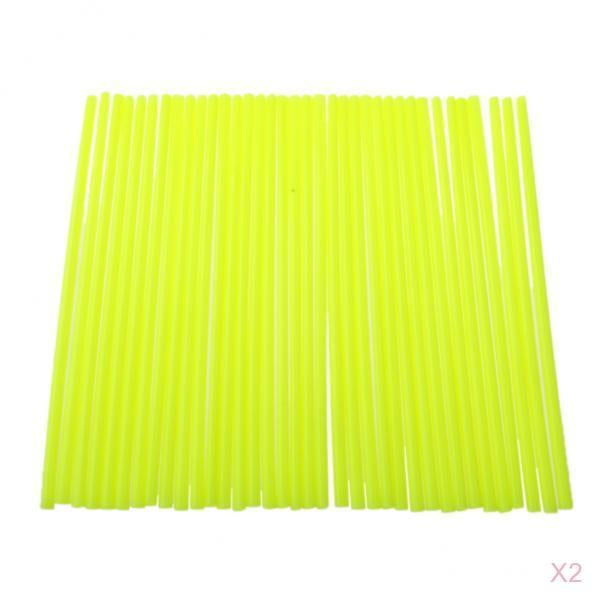 72 Piezas Universal Motocross ATV Llanta de Rueda Spoke Wraps Skins Cover, Amarillo Sunnimix Cubiertas de radios de la rueda de la motocicleta