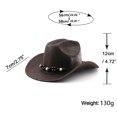 thumbnail image 4 of LILIYA Cowboy Hat,Cowgirl Hat,Western Cowboy Hats for Women/Mens/Straw Casual with Shapeable Wide Brim Cowboy UV Protection Hat, 4 of 8