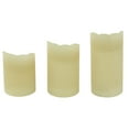 thumbnail image 5 of Northlight LED Operated Flameless Pillar Candles - 6" - Cream - Set of 3, 5 of 6