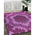 thumbnail image 3 of Ahgly Company Machine Washable Indoor Rectangle Transitional Medium Violet Red Pink Area Rugs, 8' x 12', 3 of 7