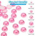 thumbnail image 2 of Uxcell 200Pcs Flatback Pearls Beads for Crafting, 12mm Half Round Resin Beads Flatback Pearls for Nail Charms, Pink, 2 of 6