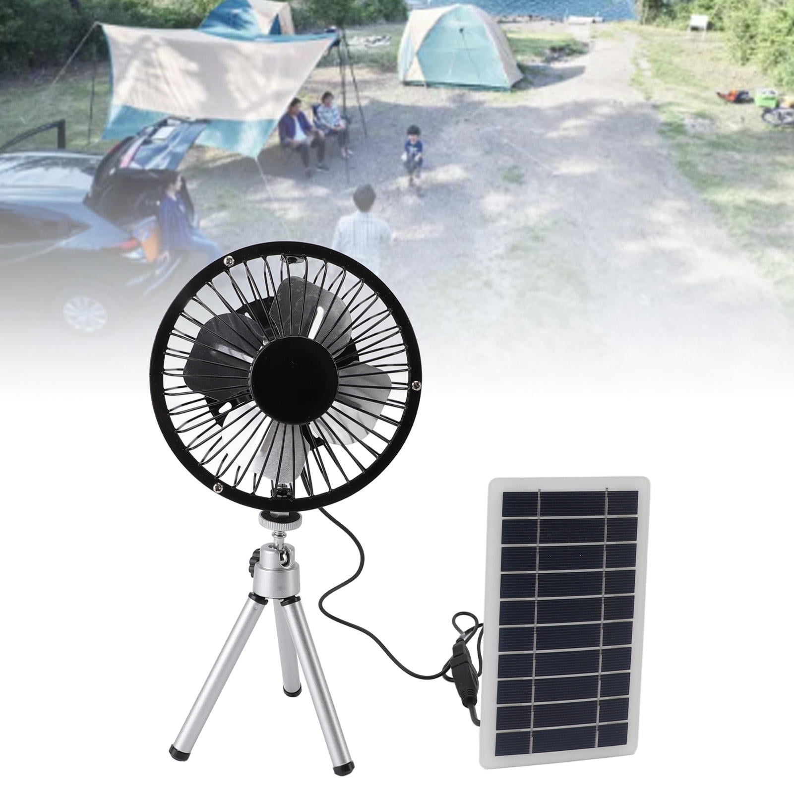 YAHHU 10W Solar-Powered Exhaust Fan Kit with Stand – Monocrystalline Silicon Panel, Silent & Portable for Greenhouses, RVs, Pet Houses & Chicken Coops