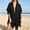 Black, variant on Women's Solid Color Cardigan Gold Foil Scarf, Sun Protection Shawl, Fashionable Breathable Rhinestone Cape Outerwear