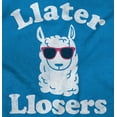 thumbnail image 2 of Llater Losers Nerdy Geeky Cute Llama Sweatshirt for Men or Women Brisco Brands X, 2 of 6