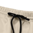 thumbnail image 6 of Mens Cargo Pants Men's Solid Color Tight Waist Drawstring Casual Sports Multi Pocket Workwear Pants White 3Xl, 6 of 9