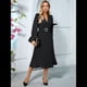 thumbnail image 5 of Vestido Acampanado de Larga para Mujer, Corte A, Informal, Semiformal, para Invitada de Boda, de Oficina, con Cinturón Negro L, 5 of 10