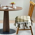 thumbnail image 2 of French Style Ruffled Seat Cushion with Ties, Non Soft Fabric Chair Pad for Kitchen and Office Wooden Dining Chairs - B, 2 of 4