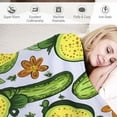 thumbnail image 3 of COMIO Pickle Pattern Throw Blanket Pickle Gift Funny Pickles Blanket Pickle Cucumber Blanket Gifts for Woman Man Children Cute Pickle Flannel Throw Blanket for Living Room Sofa for Kids/Child, 3 of 6