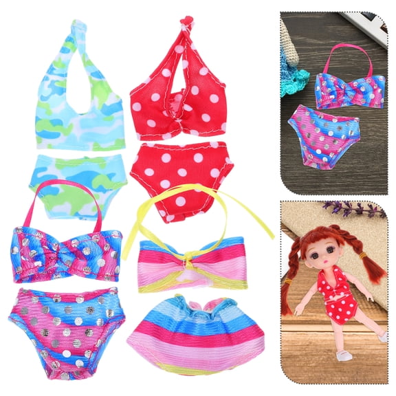 OFFIGAM Assorted Doll Swimwear Sets for Water Play - Fun Bathing Outfits for Kids' Dolls