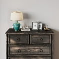 thumbnail image 3 of 6 Drawer Dresser for Bedroom, Tall Chest Of Drawers Wood Storage Cabinet for Living Room, Dark Rustic Oak, 3 of 11
