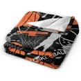 thumbnail image 2 of Basketball Sports Ball Cool Throw Blanket Soft Bed Bedding Warm Cozy Plush Flannel Fleece Blankets Gifts for Kids Boys Teens Men, Sofa Couch Bedroom Home Decor, 60"x50", 2 of 6