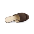 thumbnail image 4 of BLISSFUL STEP Sandales Mules à Talon Bloc à Enfiler pour Femmes Café 9,5, 4 of 7