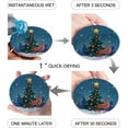 thumbnail image 2 of RYLABLUE Merry Christmas Xmas Tree Winter Christmas Set of 8 Round Coaster for Drinks, Absorbent Ceramic Stone Coasters Cup Mat with Cork Base for Home Kitchen Room Coffee Table Bar Decor, 2 of 5