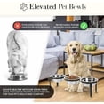 thumbnail image 5 of NMN Designs Vision Triple Diner - 3 Bowl Dog Feeder - Small to Medium Dogs - Multi-Dog Feeding Station - UV Weather Resistant - No Noise - Indoor/Outdoor (Black, Small - 5.5" Ht), 5 of 6