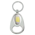 thumbnail image 2 of Hidden Temple Silver Snakes Keychain Chrome Metal Spinning Oval Bottle Opener, 2 of 4