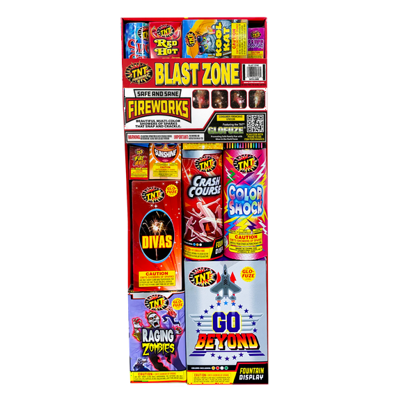 TNT Fireworks, Blast Zone, Ground Based Fountain Assortment, Any Occasion