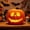 B, variant on Halloween Pumpkin Decoration Classic Carved Jack O Lantern With Smiling Face Warm Glow Resin Pumpkin Light Ornament for Tabletop Mantel Porch Indoor Outdoor Yard Porch Home Decor Holiday Gift