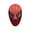 Red, variant on Funny Superhero Hood Mask, Breathable Red Webbed Full Face Cover for Adult Costume Parties & Daily Cosplay Fun (Red & Blue Dual Lights + Remote Control + Charging Cable + Gift Box)