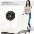 thumbnail image 3 of Outdoor Adjustable Wicker Chaise Lounge Chair with Cushion & Wheels for Patio, Deck, Poolside, Cream White, 3 of 7