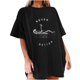 thumbnail image 4 of Hombres Y Mujeres Retro Tops Trendy Droped Shoulder Sleeves Impresión Suelta Manga Corta Top Pullover Odeerbi ODB180499, 4 of 9
