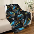thumbnail image 4 of Yibo Cartoon Truck Car Blanket Flannel Soft and Comfortable Anti-static Bed Sofa Blanket, 4 of 9