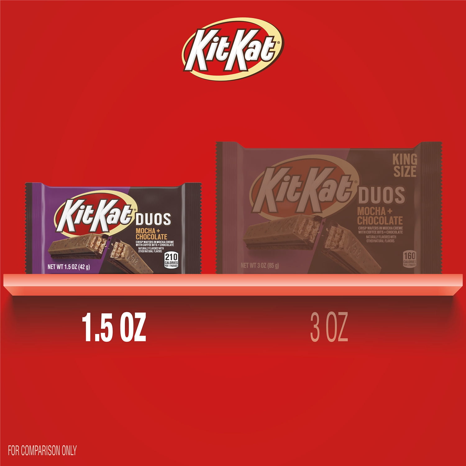 Kit Kat® Duos Chocolate Mocha Creme Wafer Candy, Bar 1.5 oz