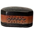 thumbnail image 2 of Hand Painted Hippo Soap Stone Keepsake Box Brown, 2 of 3