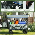thumbnail image 3 of Uforic Large Collapsible Garden Cart - Durable, Convenient, and Versatile Swivel Wheels for Shopping, Picnic, Camping, Sports, Grey, 3 of 9