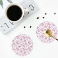 thumbnail image 3 of Bingfone Vintage Rose Flowers Leather Drinks Coasters with Set of 6,Suitable for Home Kitchen,Coffee Cup Coasters Home Gift, 3 of 7