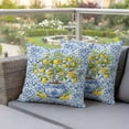 thumbnail image 2 of Outdoor Waterproof Pillow Covers Farm Lemon Fruit Leaves Decorative Throw Pillow Protectors,Pillowcase Cushion Cases for Patio Sofa Garden Couch,16x16in,Pack of 2, 2 of 14