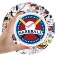 thumbnail image 2 of Juego de pegatinas de béisbol de vinilo impermeable, 50 piezas, para ordenadores portátiles, 2 of 2