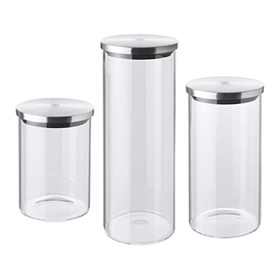 ZWILLING J.A. HENCKELS 39500-032 Glass Storage Jar 3-Piece Set, Glass