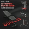 thumbnail image 6 of Mikolo Rubber Hex Dumbbell Set with Racks and 9 Adjustable Position Weighted Bench, Options in 350lbs, Strength Training Weight Set Home Gym, 6 of 13