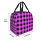 thumbnail image 3 of Easygdp Purple Black Buffalo Plaid Bolsa Térmica Premium - Tela Oxford Impermeable, Gran Capacidad, Bolsillo Frontal, Unisex para Trabajo, Escuela, Actividades al Aire Libre y Picnics, 3 of 8