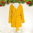 thumbnail image 2 of Gifts for Her Bathrobe for Women Fleece Women's Nightgowns & Sleepshirts Oversize Fitness Women's Robes House Womens Robe Yellow, 2 of 9